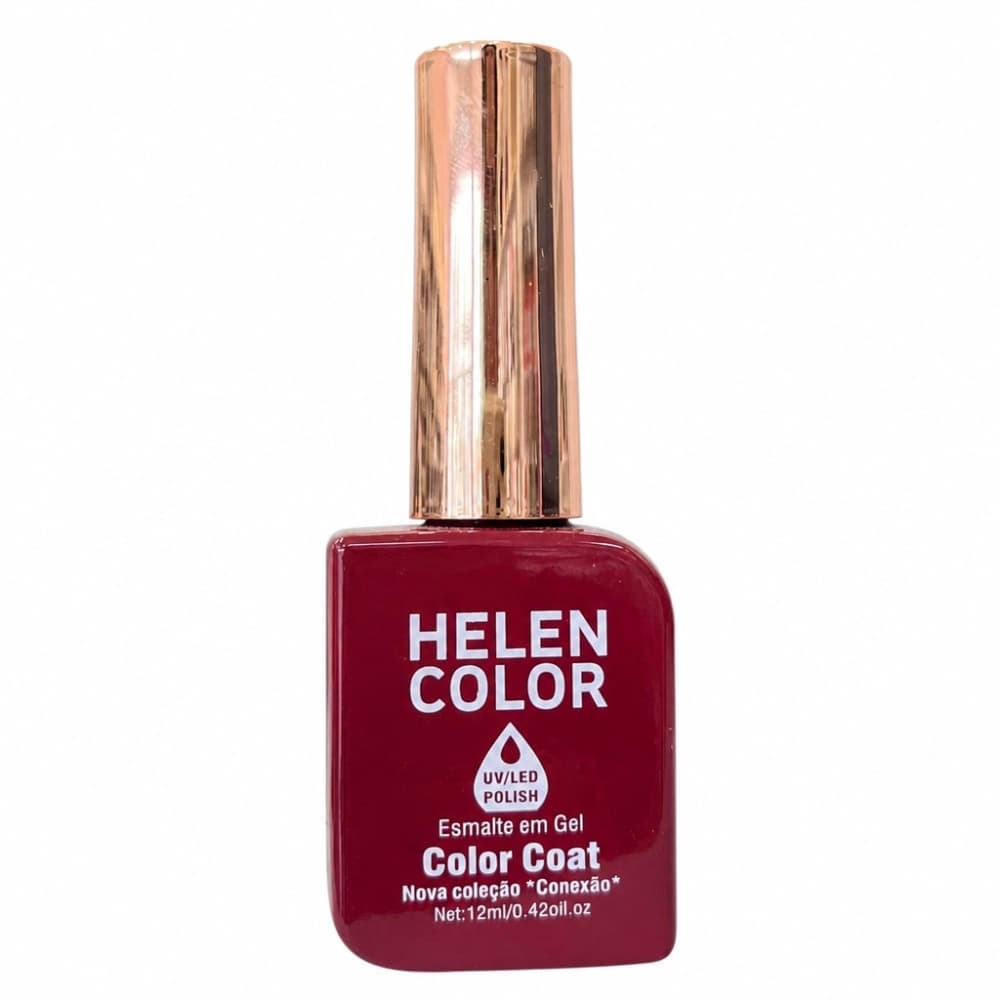 Esmalte em Gel Helen Color Conexão Vermelho Transparente 12ml Cor 123