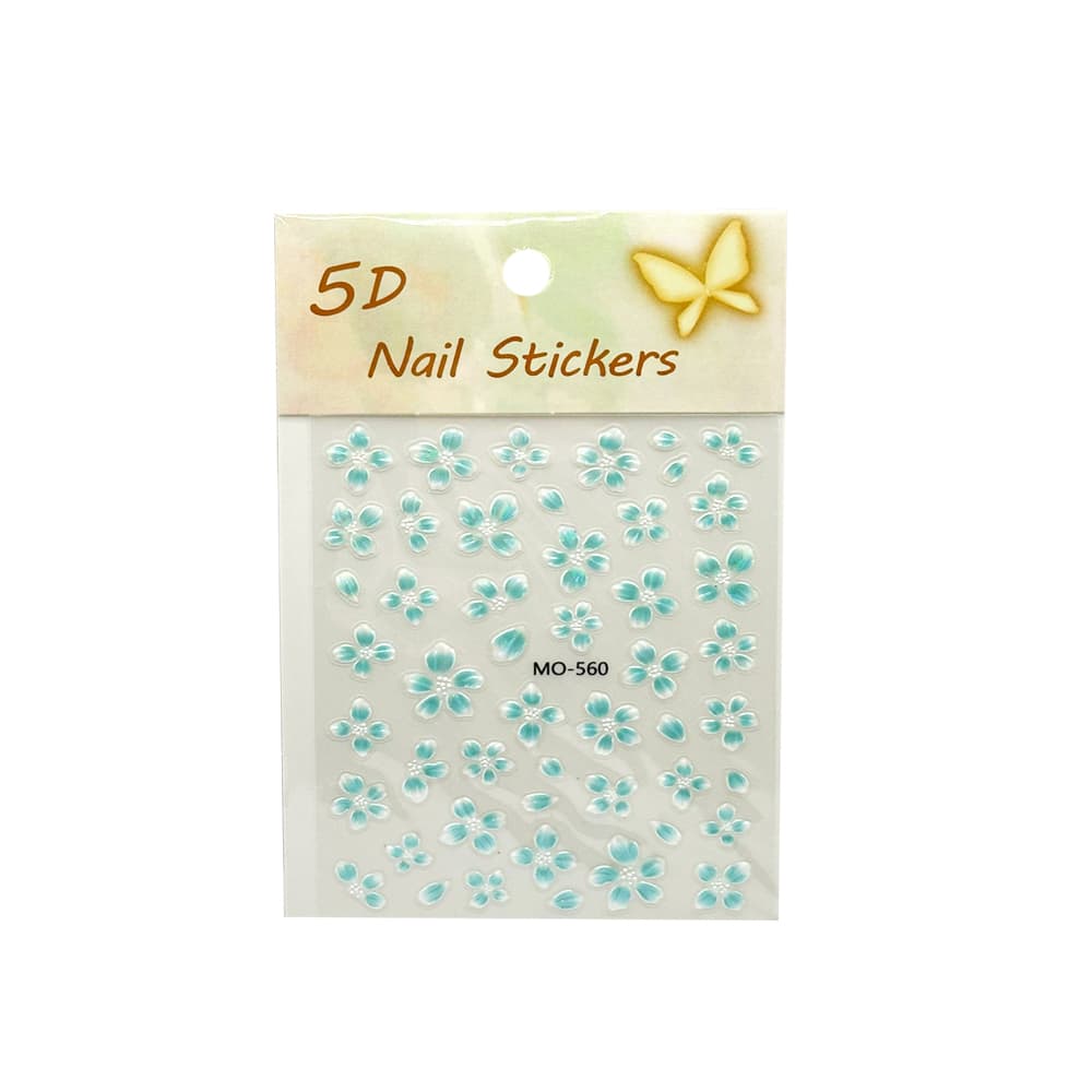 Adesivo 5D Nail Stickers Verde Agua Mo-560