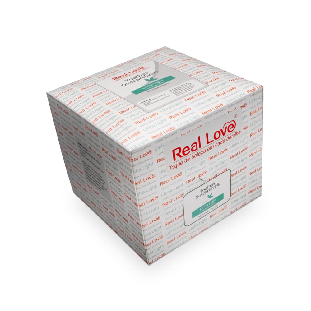 Toalhas Descartaveis Caixinha Real Love 80 unidades