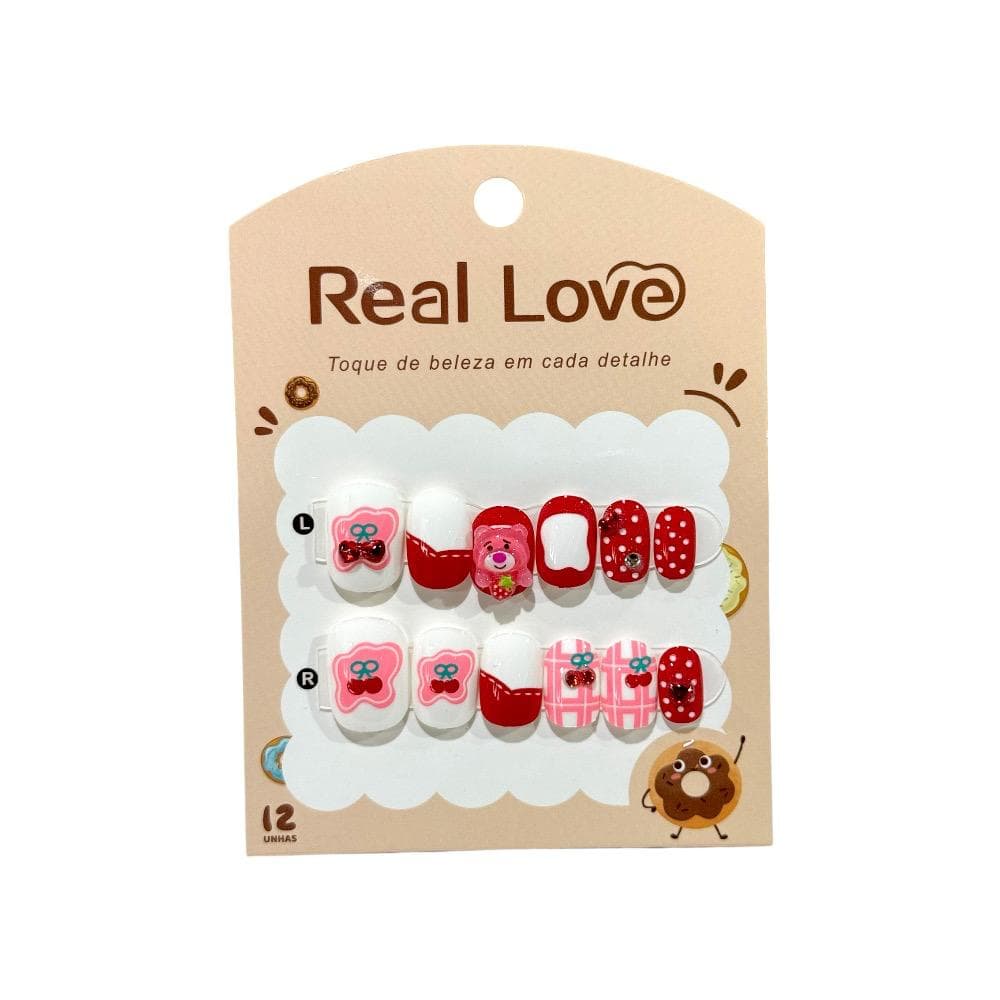 Postiça Infantil Cerejinha Real Love 12 unidades