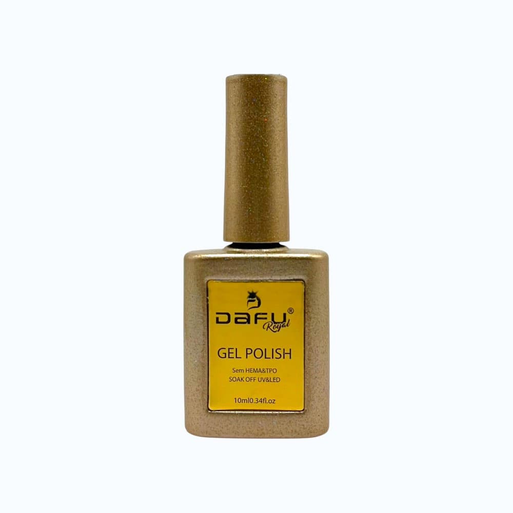 Esmalte em Gel Dafu Glitter Diamantado Champanhe Dourado 10ml 04