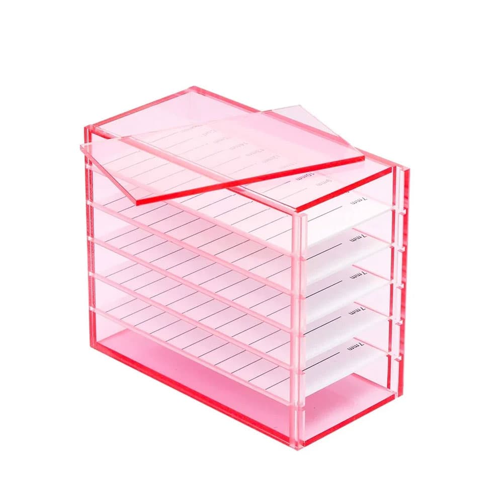 Suporte de Acrílico Para Cílios Rosa