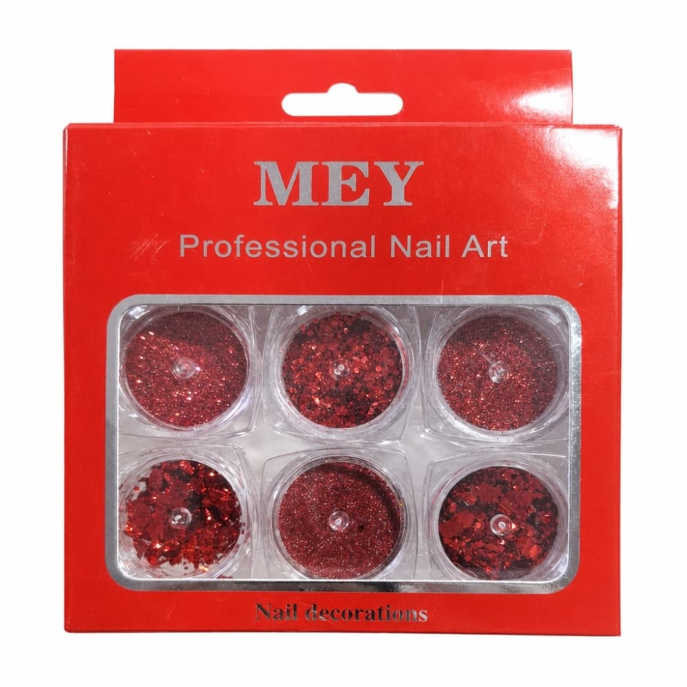 Kit Glitter Vermelho 06 unidades
