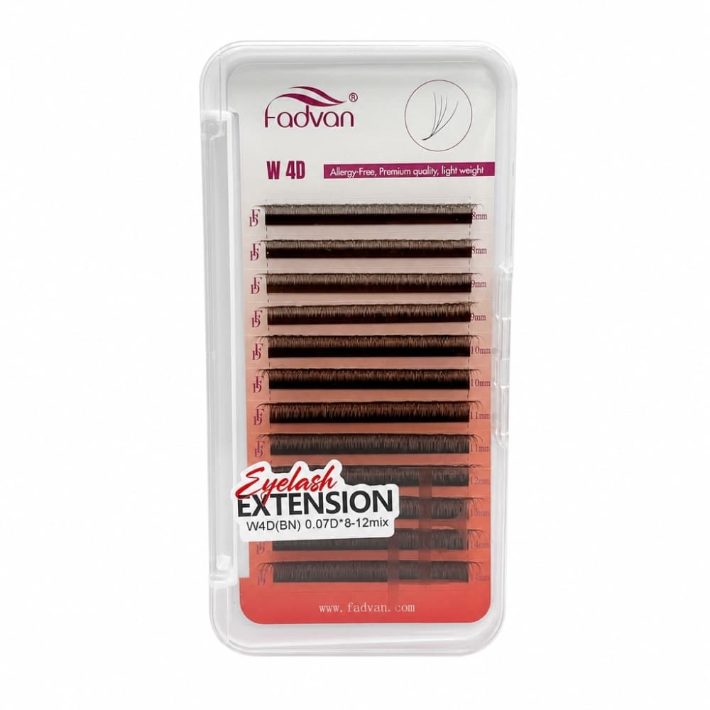 Cílios Fadvan Lashes Marrom 4DW 0.07D 8-12 mix