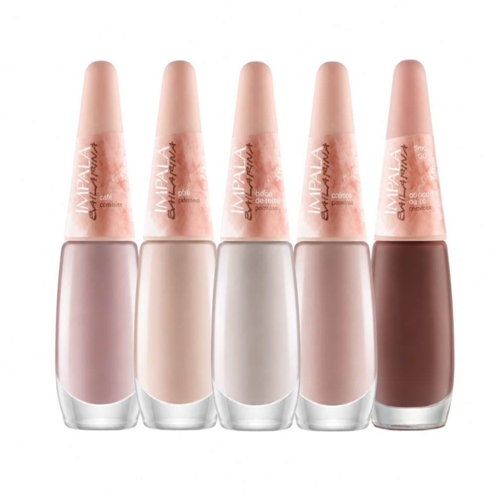 Kit Esmaltes Coleção Bailarina Impala 5 unidades