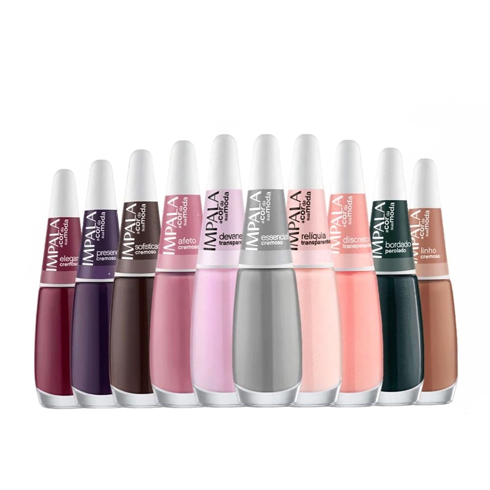 Kit Esmaltes Coleção Cor da Moda 6° Edição Impala 10 unidades