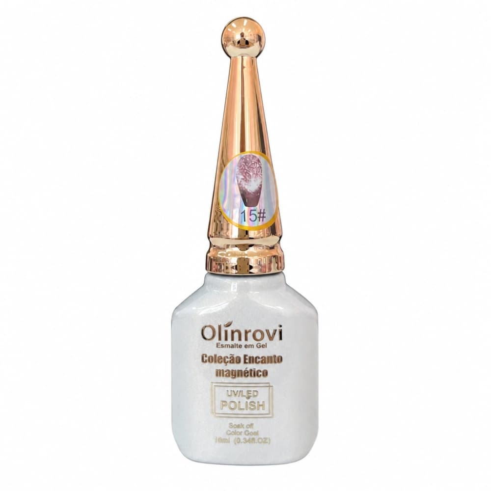 Esmalte em Gel Coleção Encanto Magnético Olínrovi Rosa 10ml 015