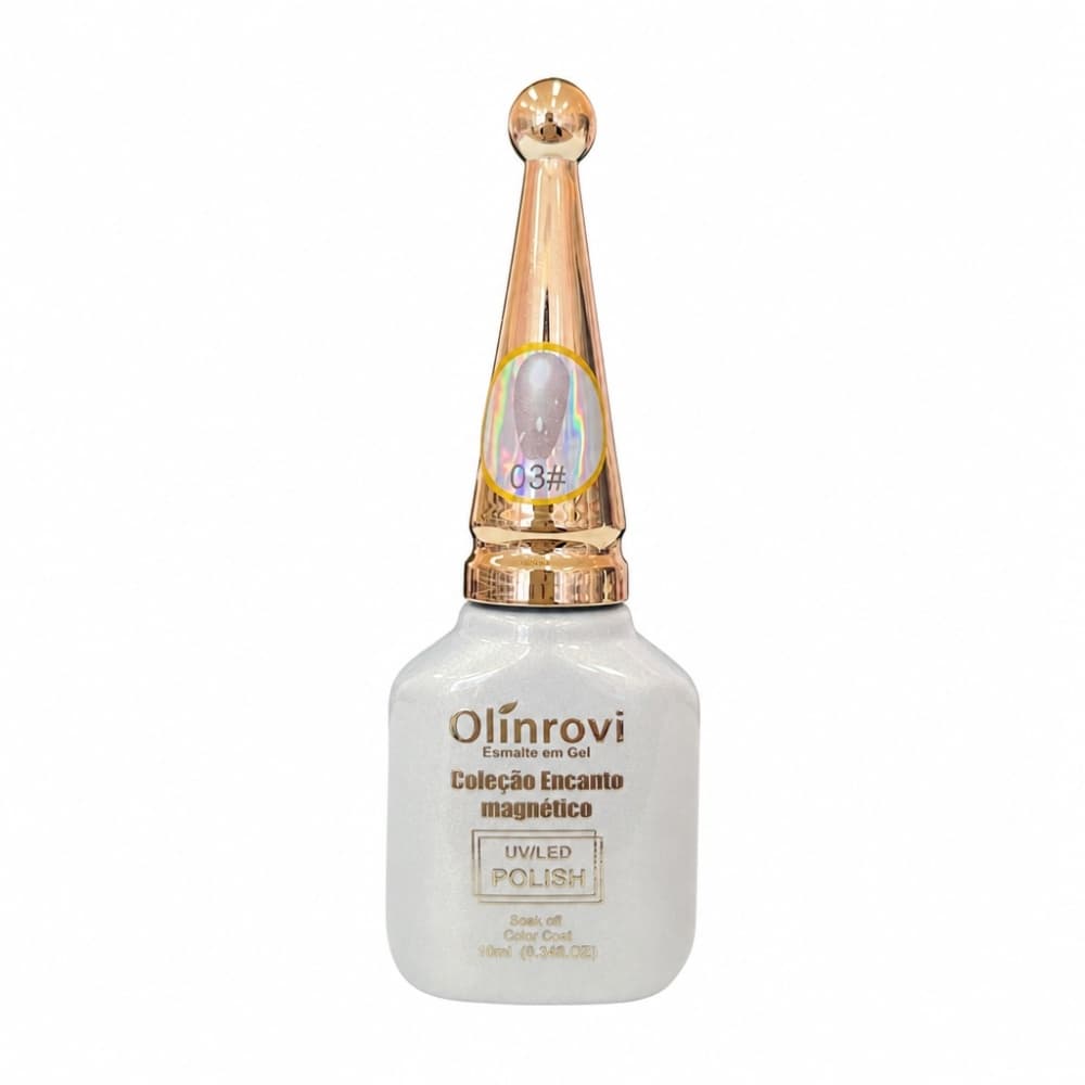 Esmalte em Gel Coleção Encanto Magnético Olínrovi 10ml Rosa 003