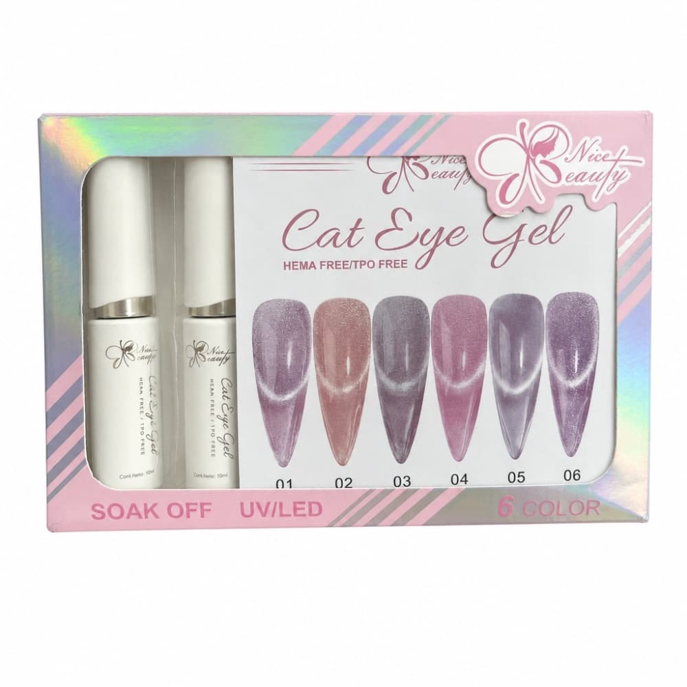 Kit Esmalte em Gel Nice Beauty Cat Eye 6 unidades 002