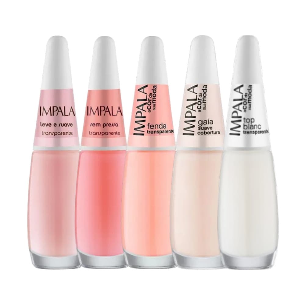 Kit Esmaltes Impala Fundo Realista 5 unidades
