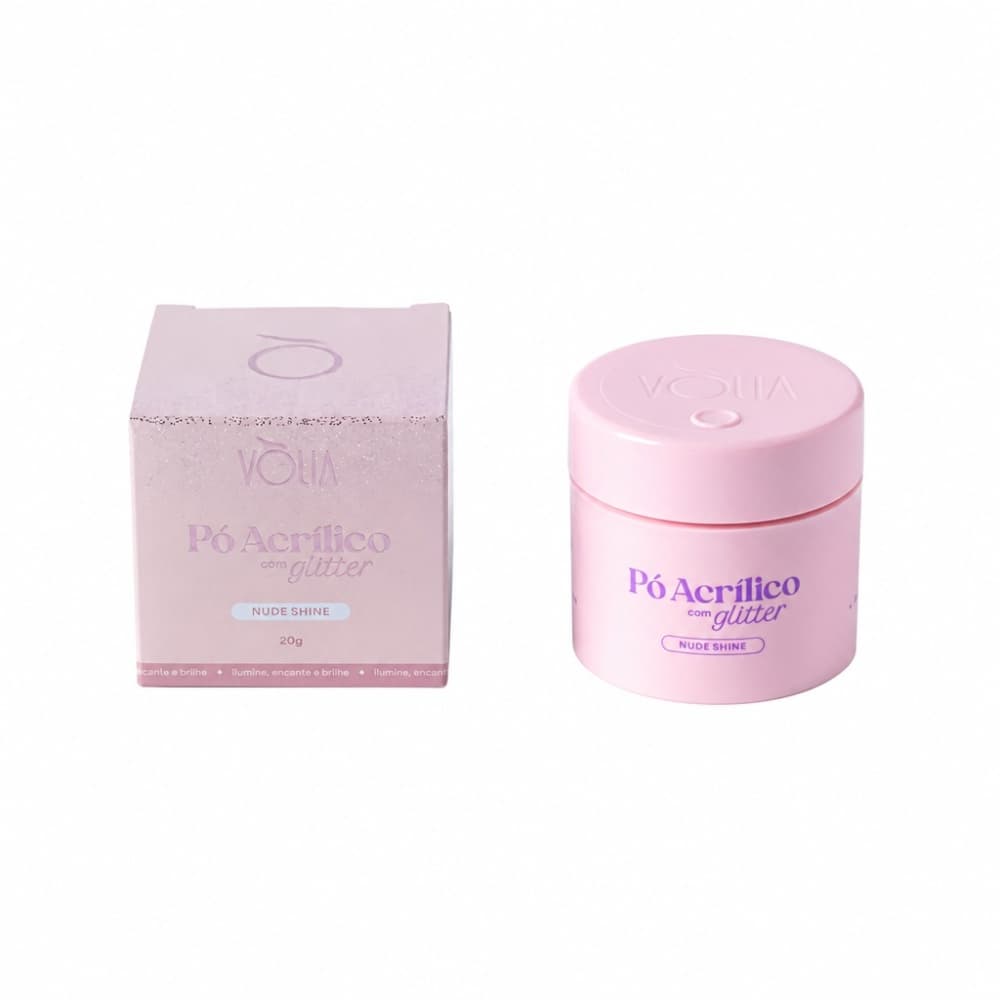 Po Acrilico com Glitter Volia Nude Shine 20g