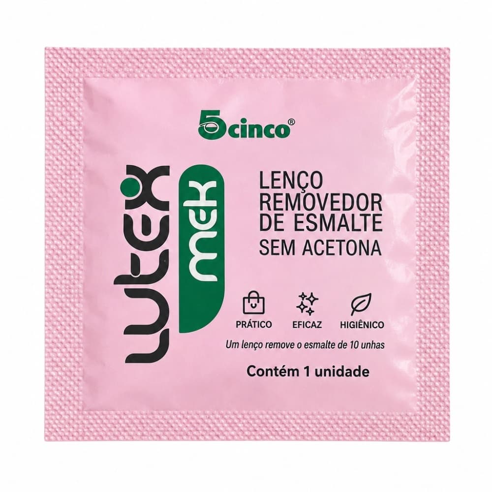 Lenço Removedor de Esmalte Cinco Sem Acetona 1 Unidade