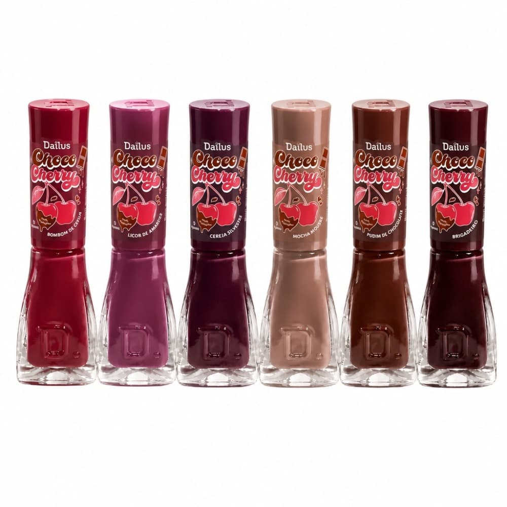 Kit Esmaltes Coleção Choco Cherry 6 unidades