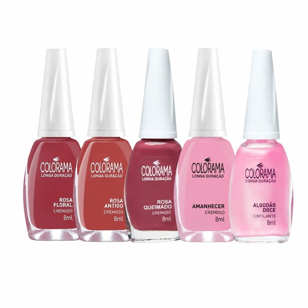 Kit Esmaltes Rosa Colorama 5 unidades