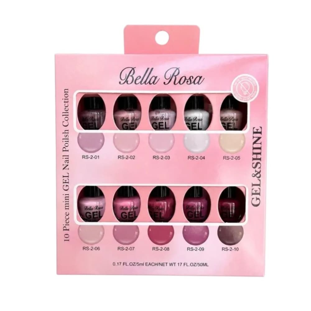 Kit Esmaltes Tradicionais Bella Rosa Tons de Rosa 10 unidades
