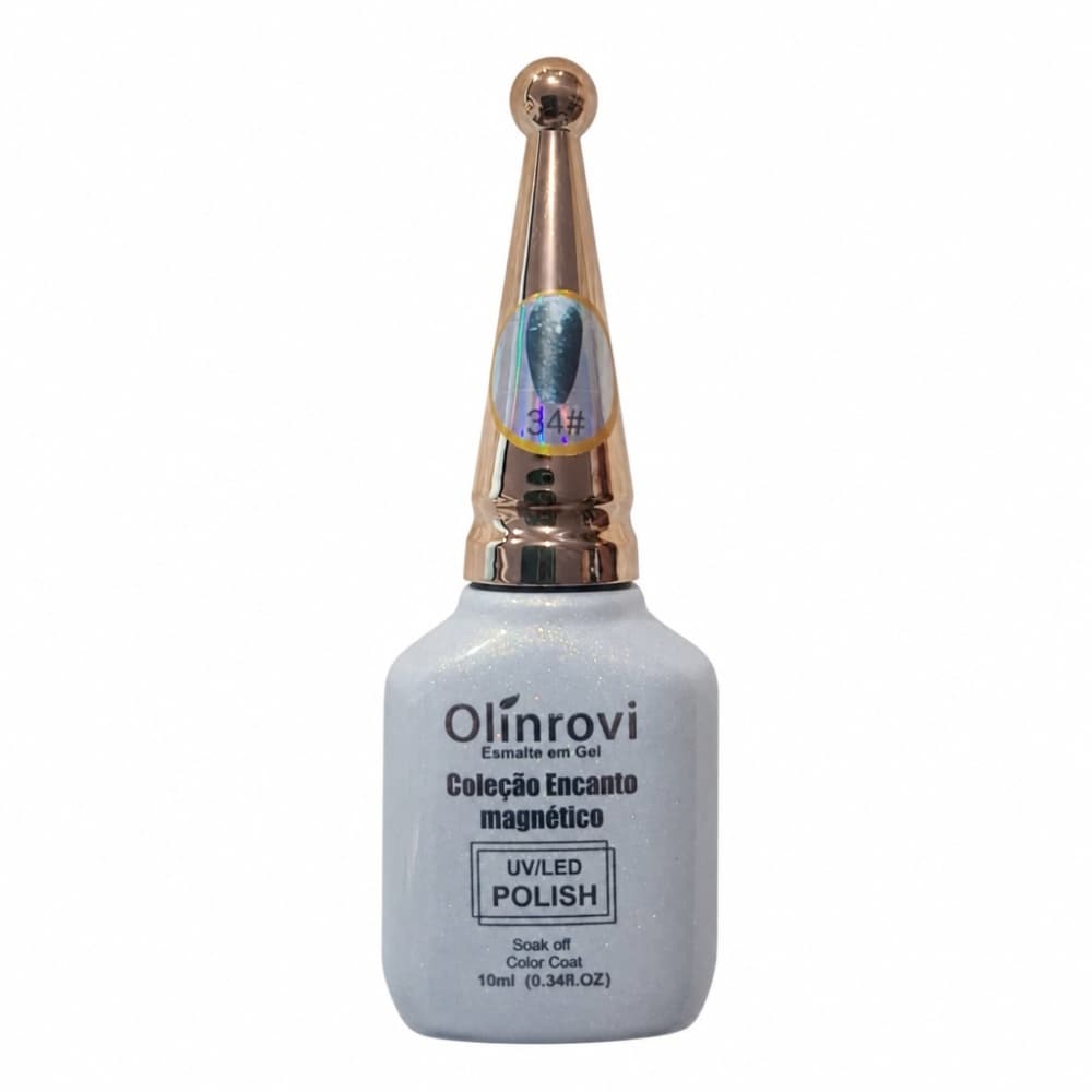 Esmalte em Gel Coleção Encanto Magnético Olínrovi Verde 10ml 034