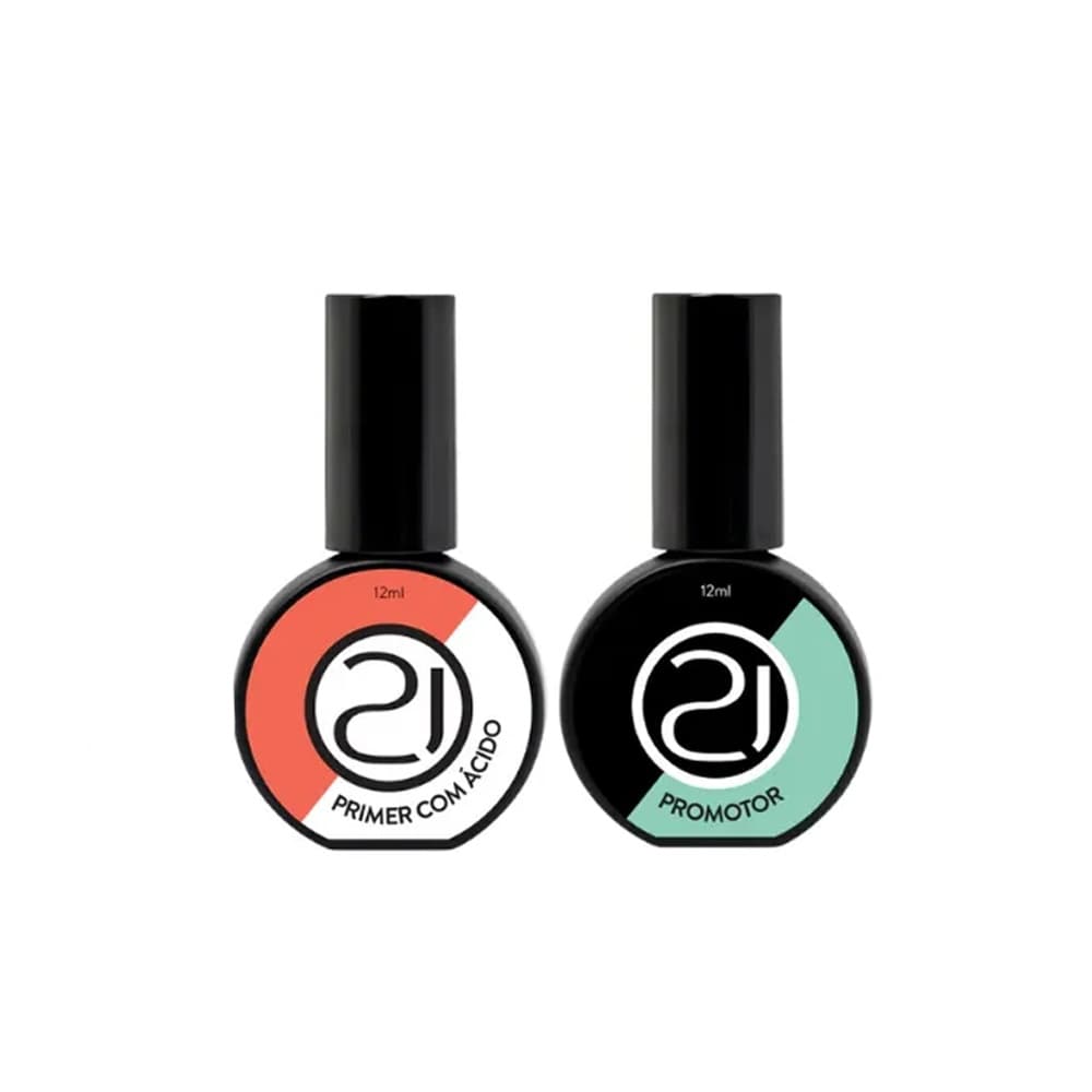 Kit Primer Acido e Promotor Nails 21 2 unidades