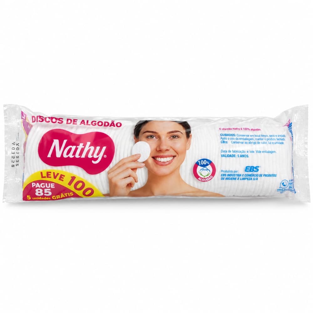 Algodão Disco Nathy 100 unidades