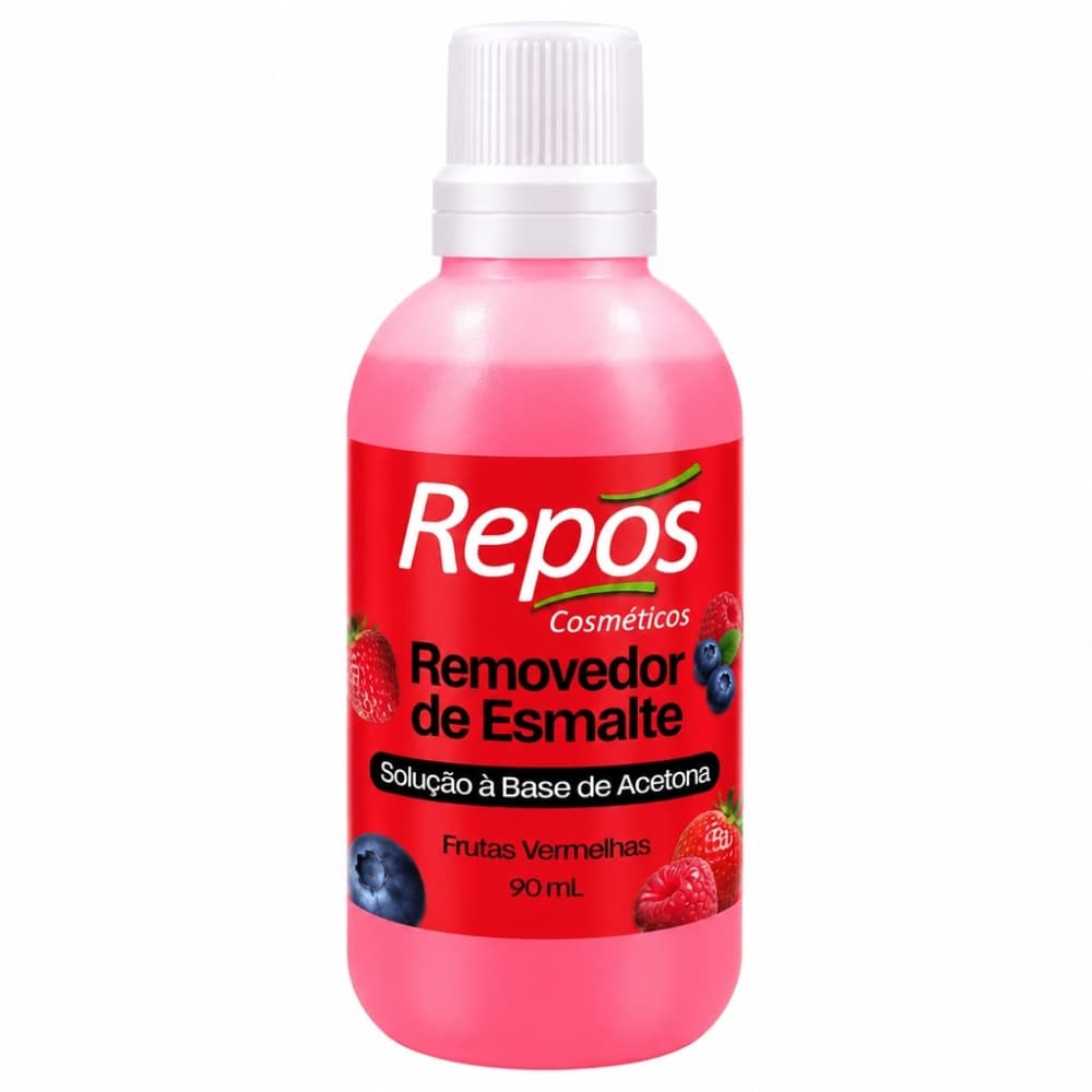 Removedor De Esmalte C Acetona Repos Frutas Vermelhas 90ml