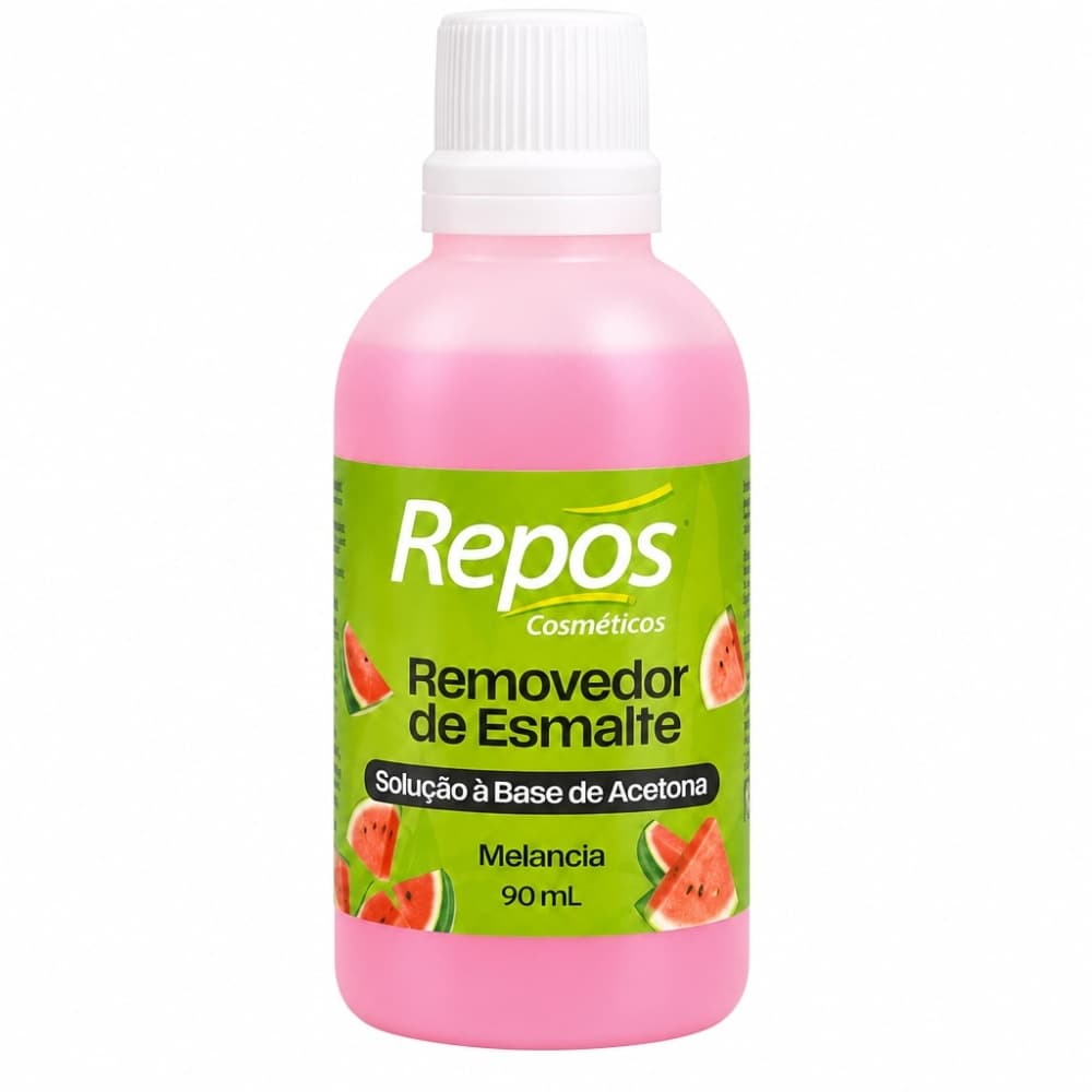 Removedor De Esmalte C Acetona Repos Frutas Melancia 90ml