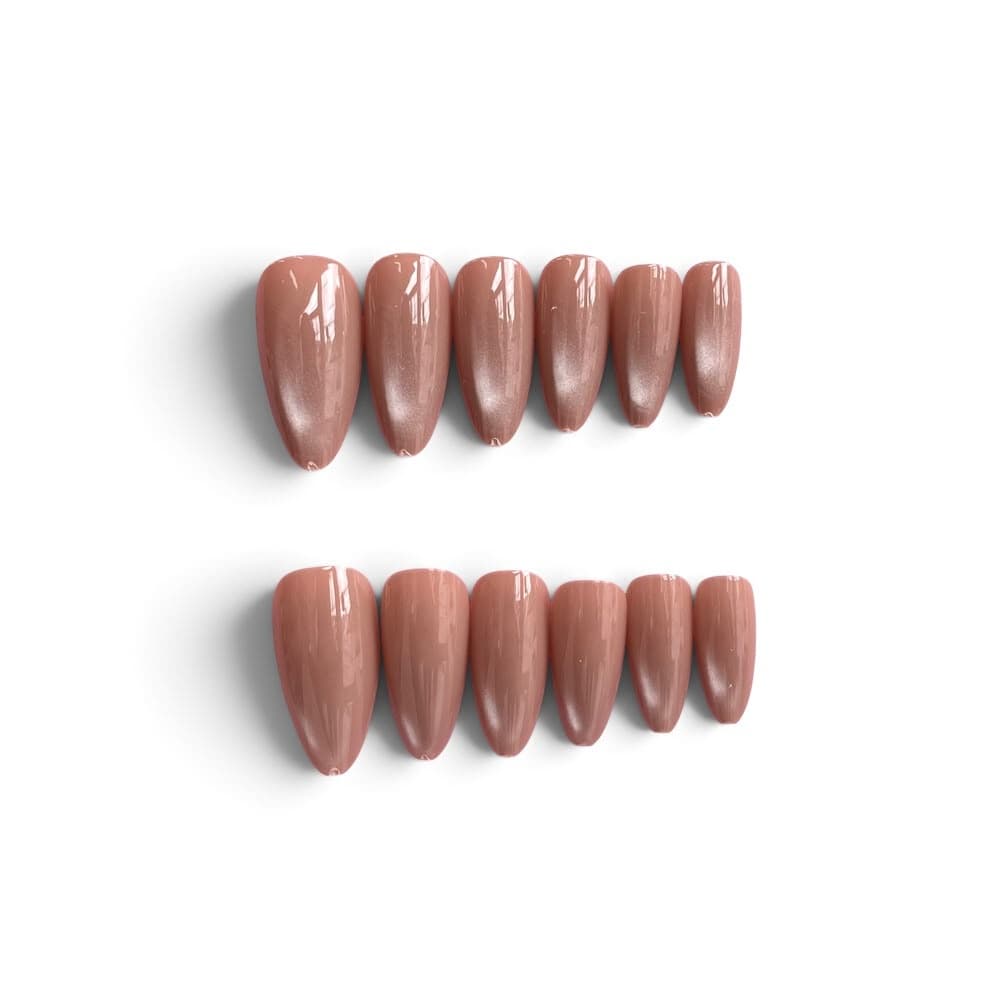Postiça Almond Nude Nice Beauty 12 peças