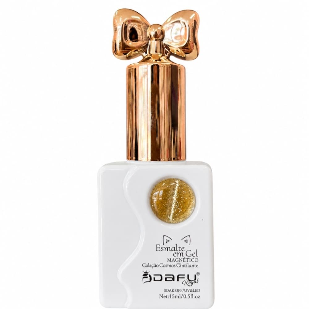 Esmalte em Gel Dafu Magnetico Coleção Cosmos Dourado 10ml Cor 014