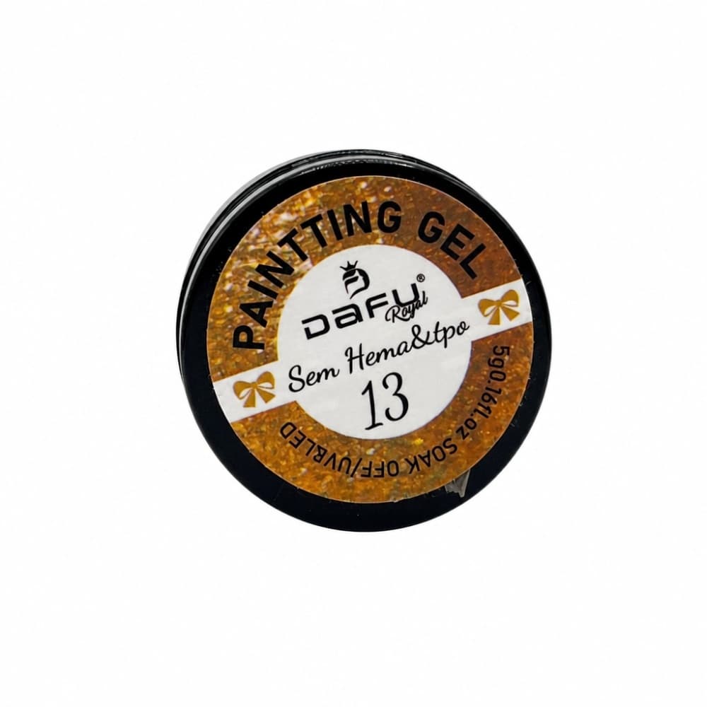 Gel Painting Dourado com Glitter 013 Dafu Royal 5g