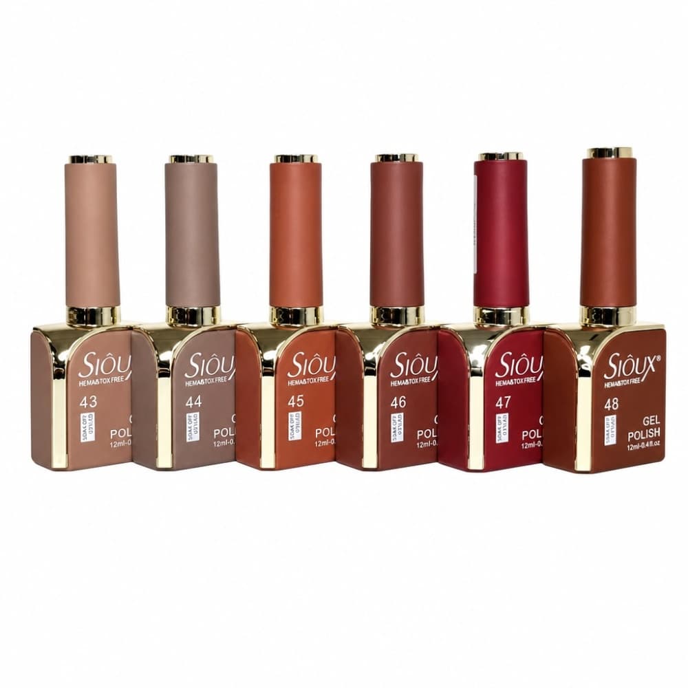 Kit Esmaltes em Gel Sioux Vintage Blush 6 unidades